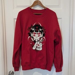 Toshikigirl Black Widow Red Sweater L